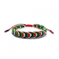 Bracelet en corde nouée à la main rouge