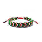 Bracelet en corde nouée à la main rouge