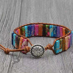 Bracelet multi-tours en pierres naturelles