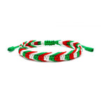 Bracelet en corde nouée à la main rouge