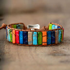 Bracelet multi-tours en pierres naturelles