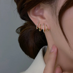 Boucles d'oreilles torsadées pour femme