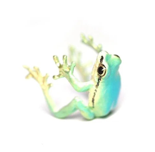 Ensemble bague et boucles d'oreilles grenouille