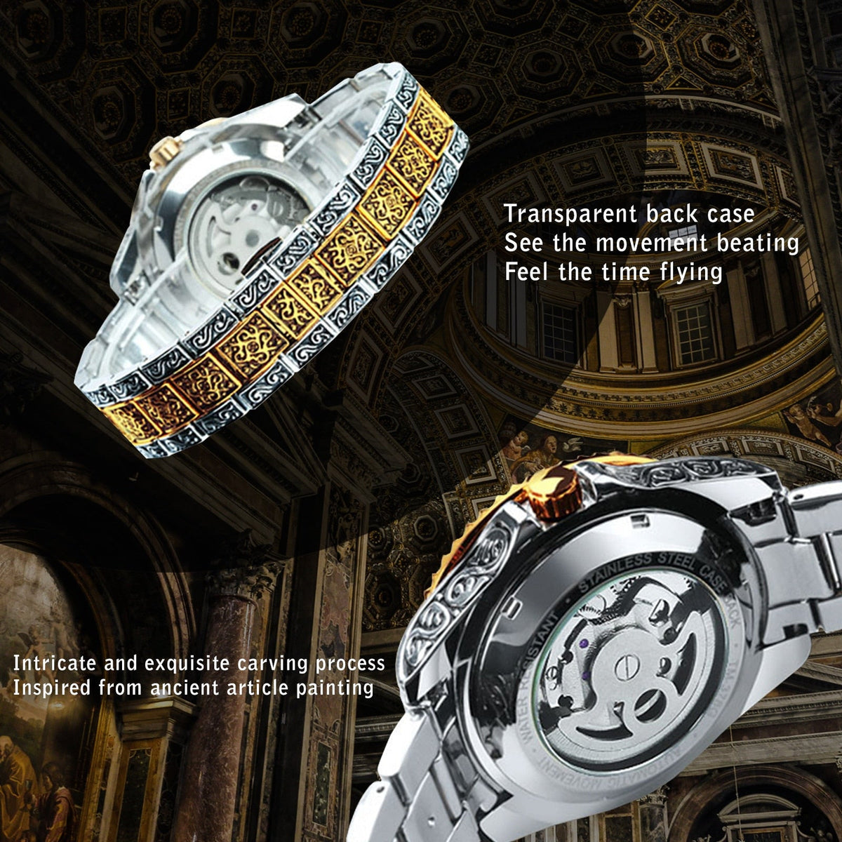 Montre automatique Tourbillon Vintage Moon