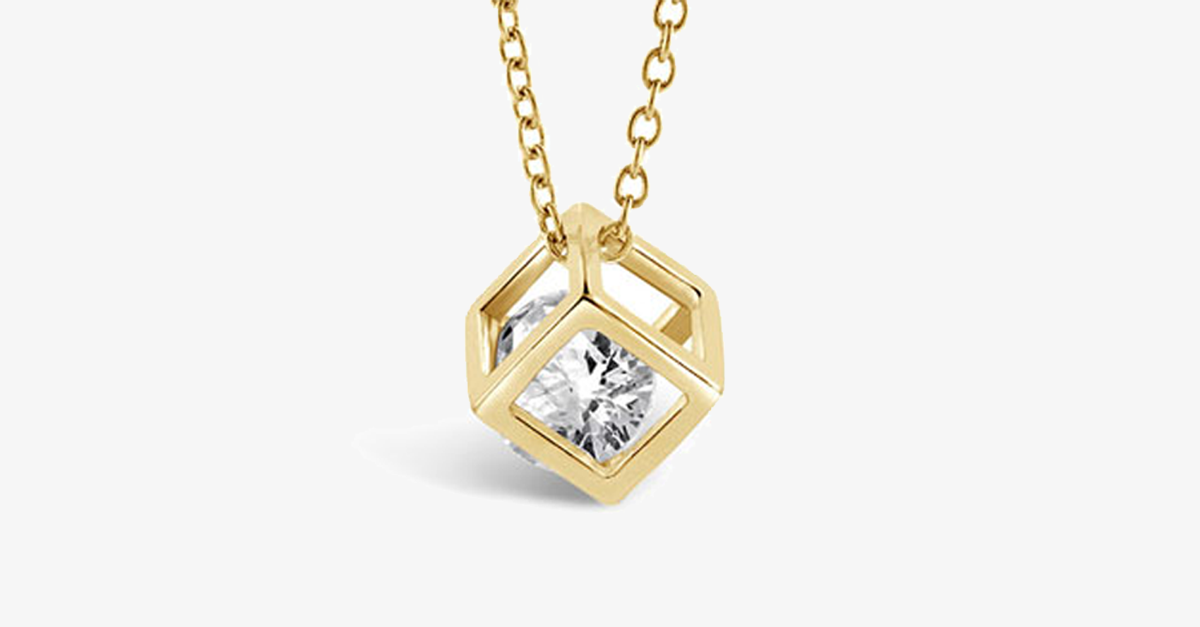 Collier cube doré