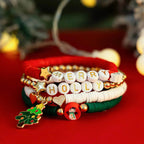 Ensemble de bracelets de Noël en pâte polymère
