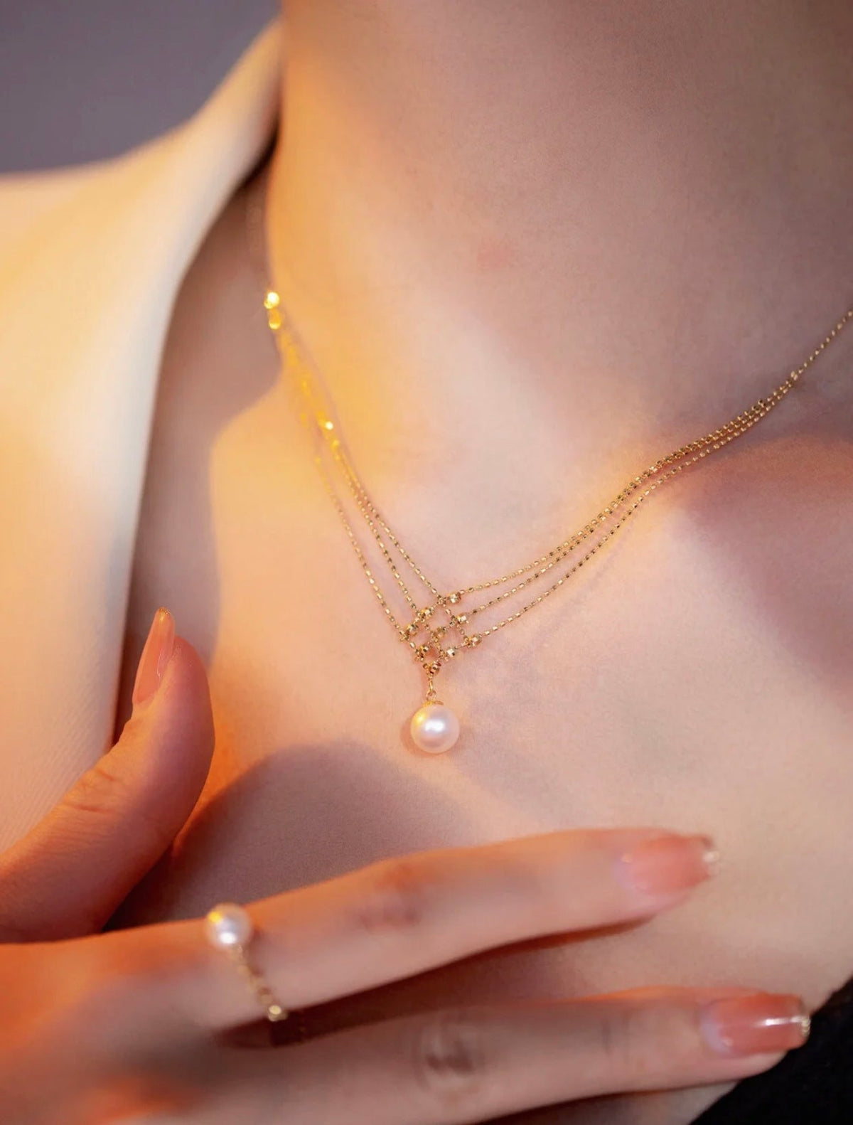 Collier plaqué or 24 carats