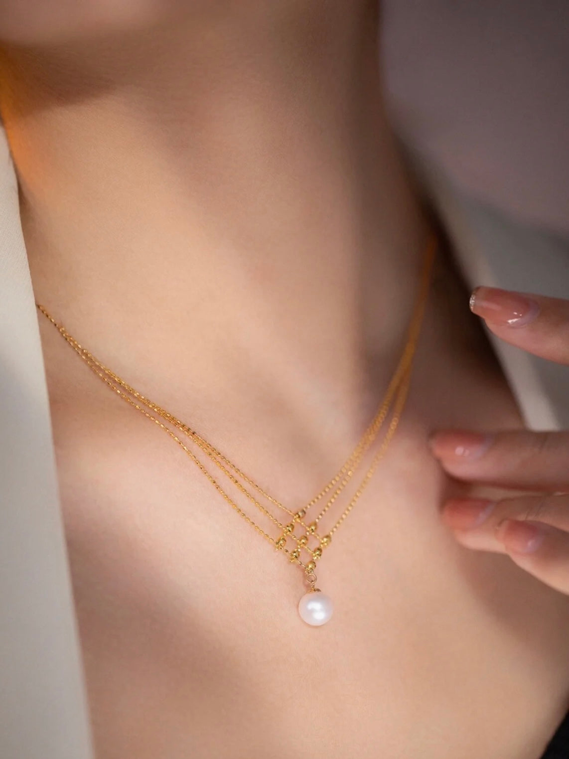 Collier plaqué or 24 carats