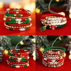 Ensemble de bracelets de Noël en pâte polymère