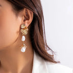 Boucles d'oreilles florales avec perles
