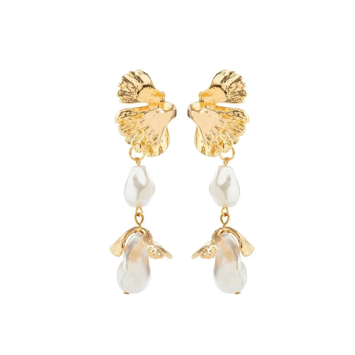 Boucles d'oreilles florales avec perles