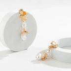 Boucles d'oreilles florales avec perles