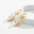 Boucles d'oreilles florales avec perles