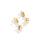 Boucles d'oreilles florales avec perles