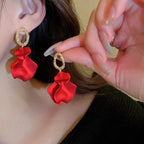 Boucles d'oreilles pétales de rose