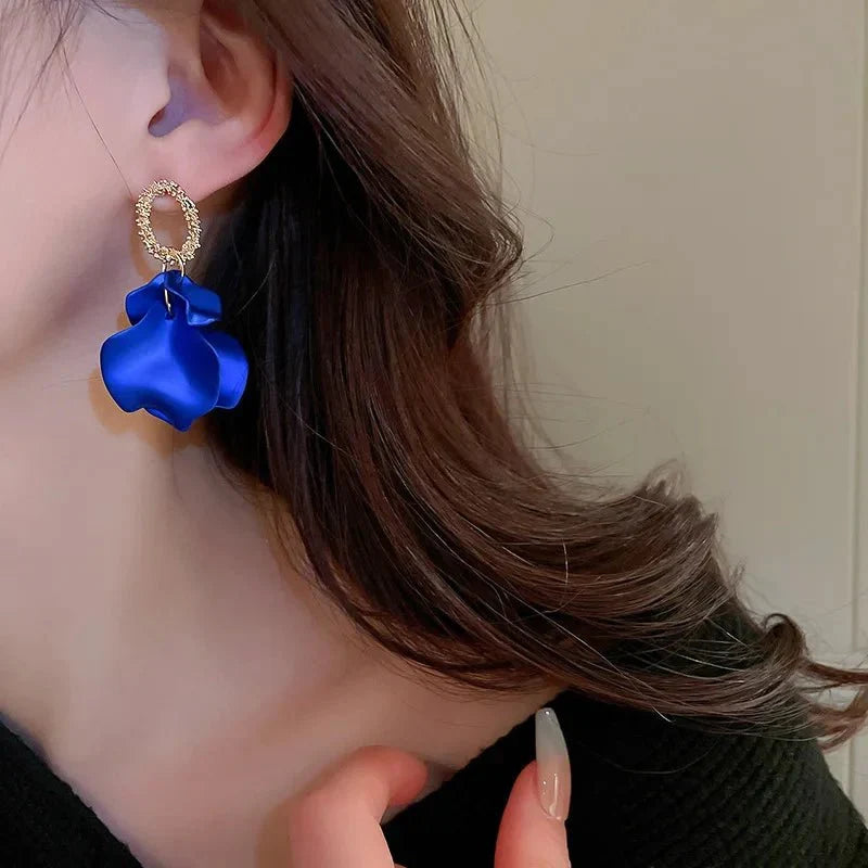 Boucles d'oreilles pétales de rose