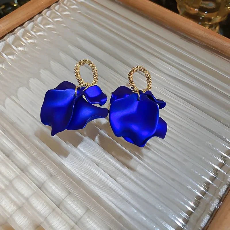 Boucles d'oreilles pétales de rose