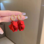 Boucles d'oreilles pétales de rose