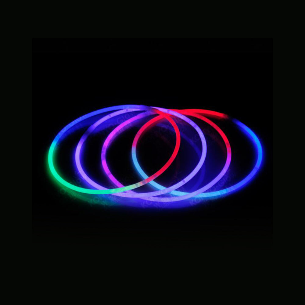 Collier lumineux tricolore (50 pièces), 5 x 580 mm