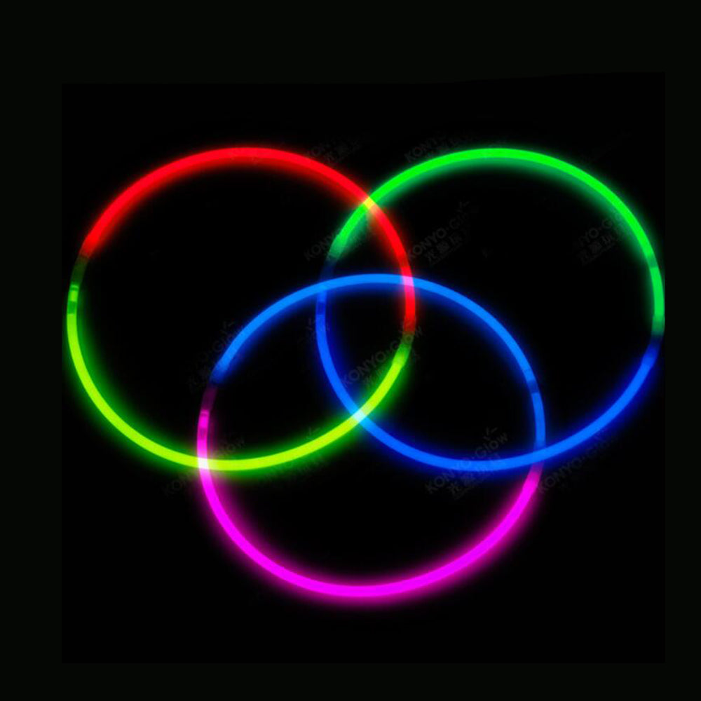 Collier lumineux tricolore (50 pièces), 5 x 580 mm