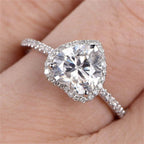 Bague cœur en zircone
