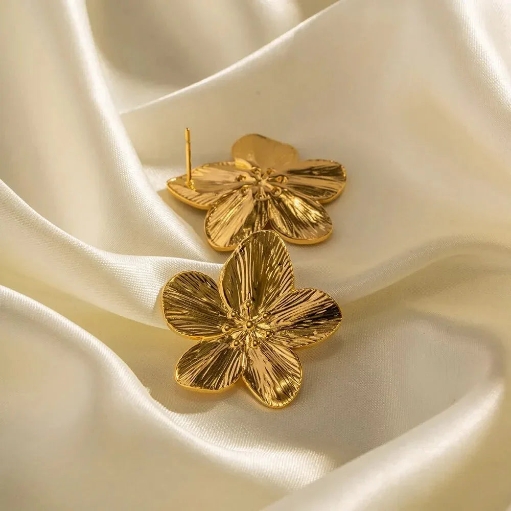 Boucles d'oreilles fleurs d'hibiscus