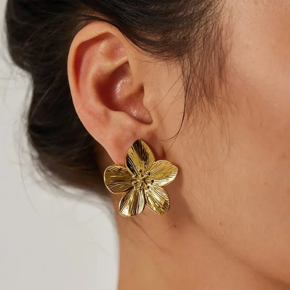 Boucles d'oreilles fleurs d'hibiscus