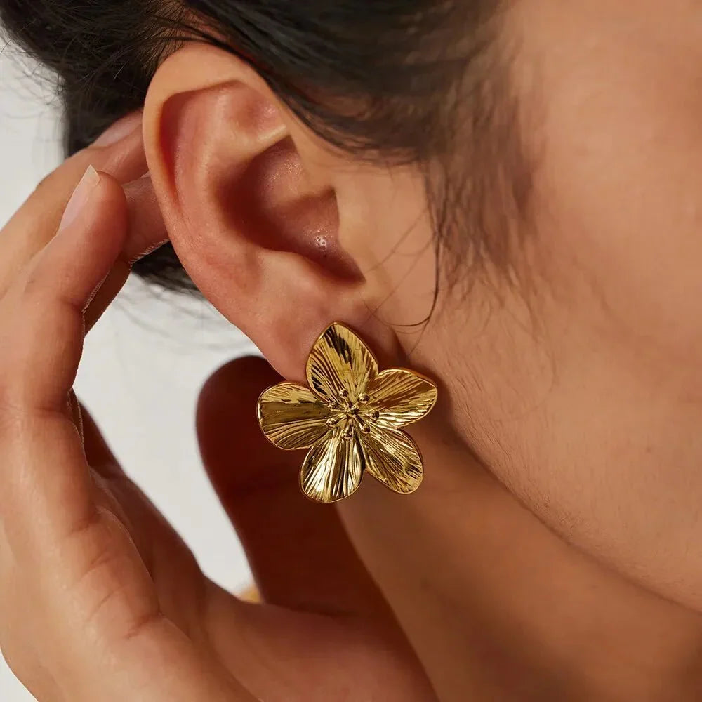 Boucles d'oreilles fleurs d'hibiscus