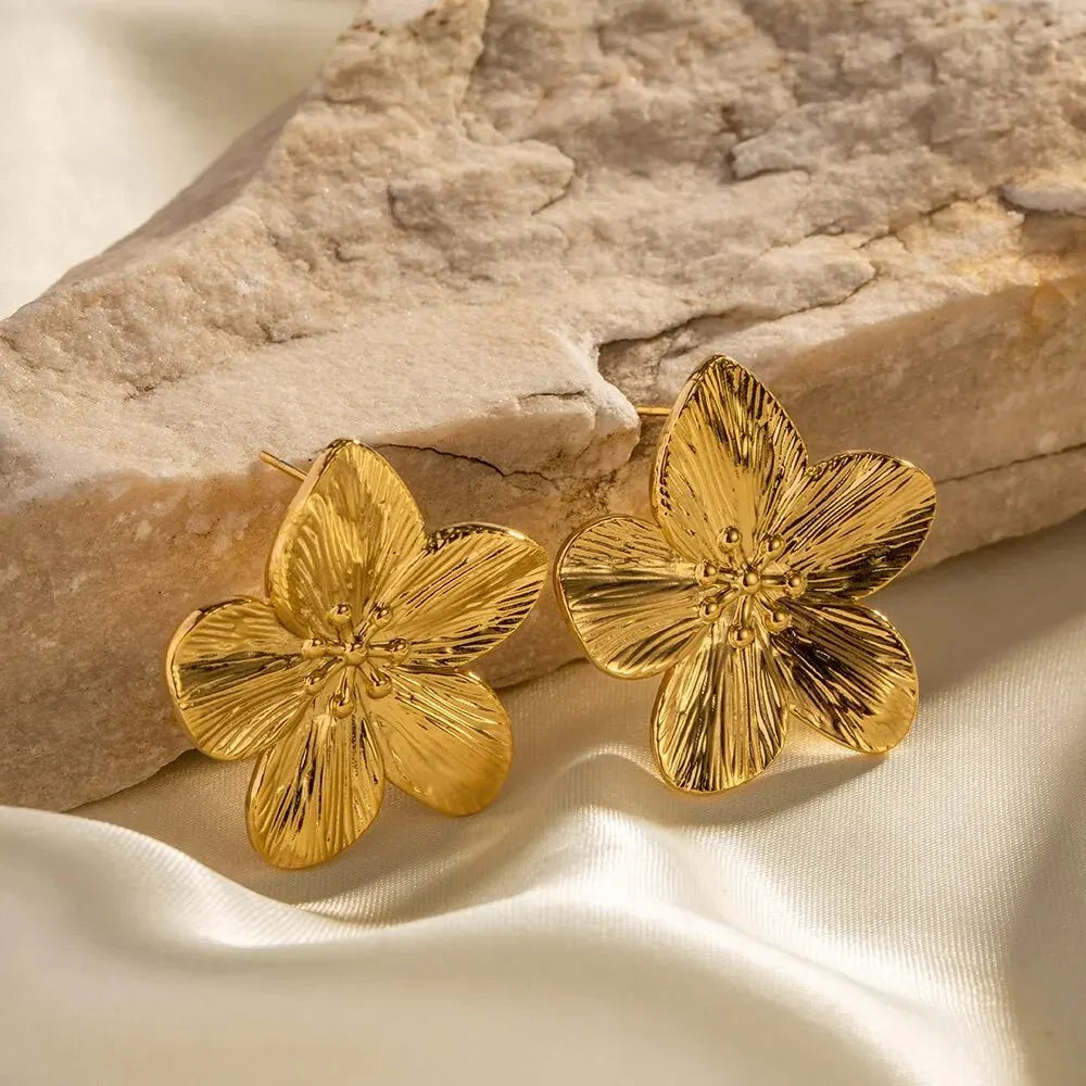 Boucles d'oreilles fleurs d'hibiscus