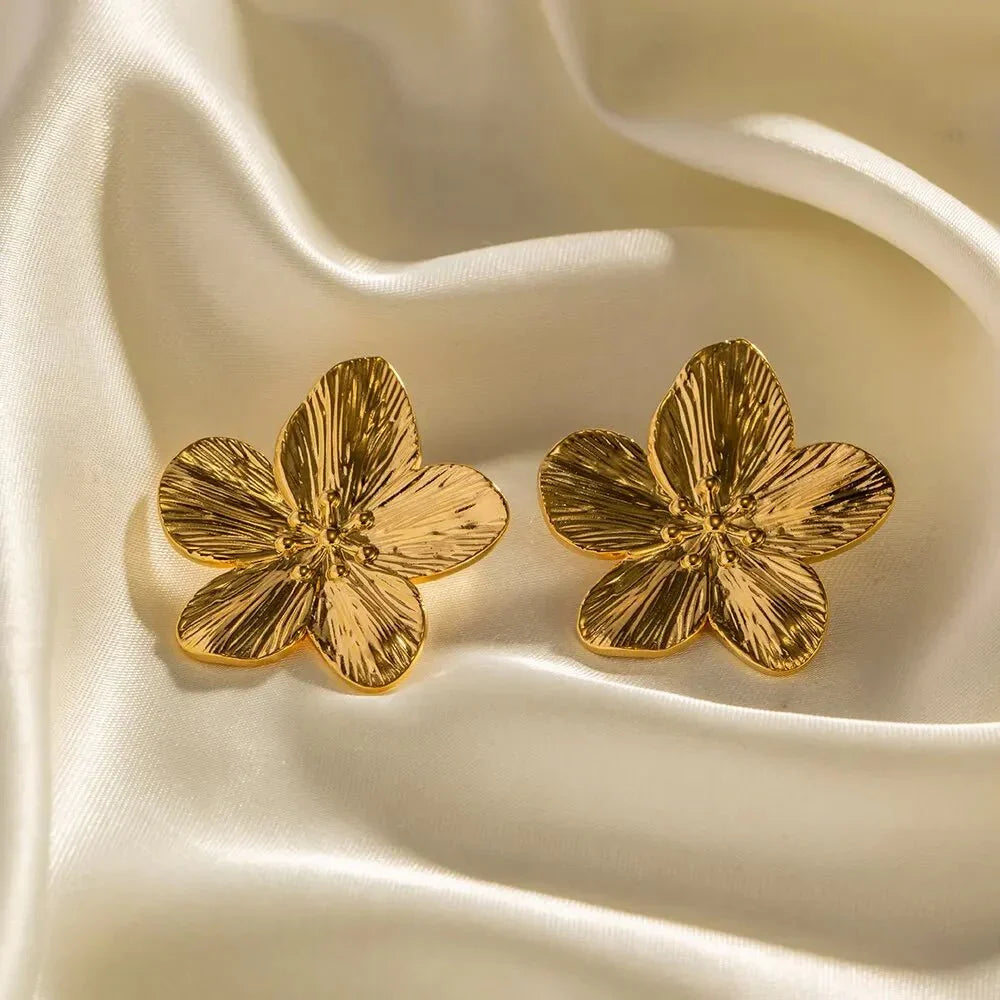 Boucles d'oreilles fleurs d'hibiscus