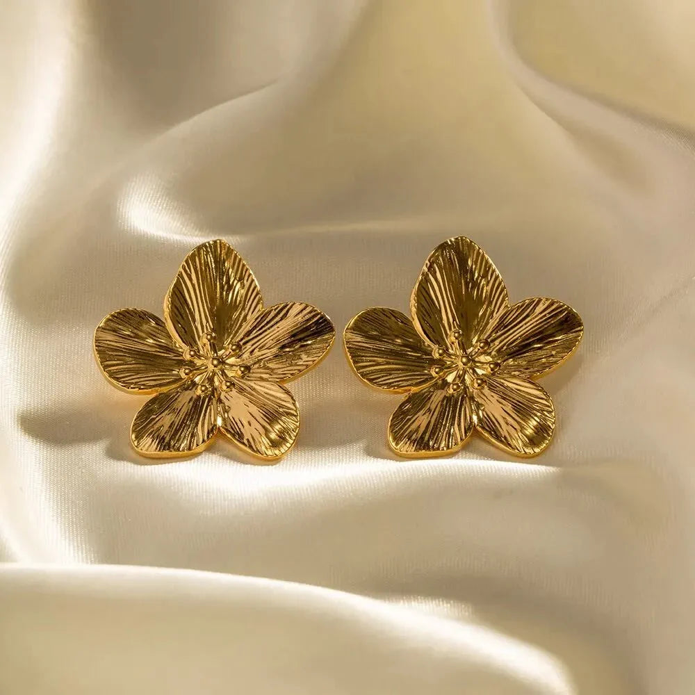 Boucles d'oreilles fleurs d'hibiscus