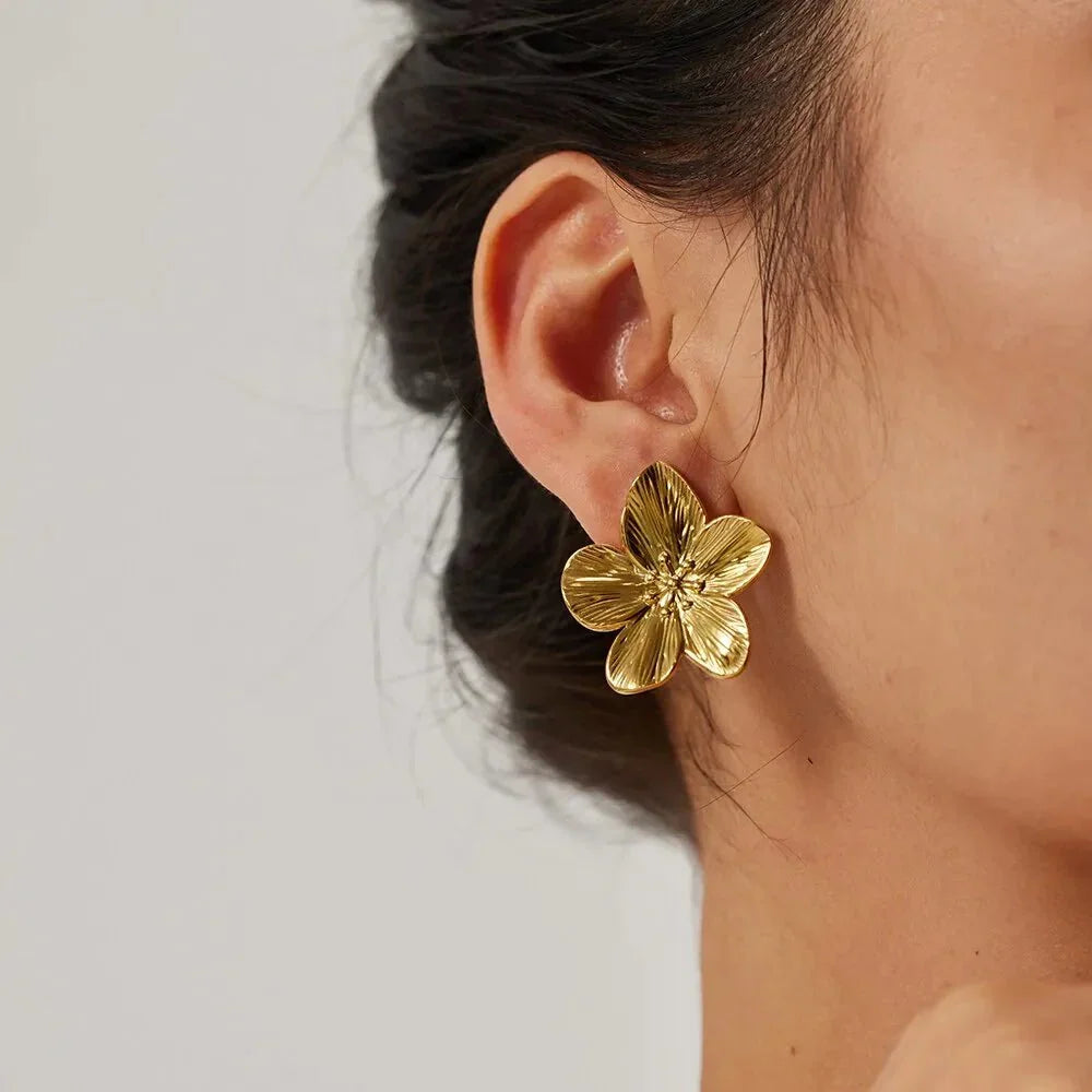 Boucles d'oreilles fleurs d'hibiscus