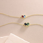 Ensemble collier et bracelet cœur Forever Linked