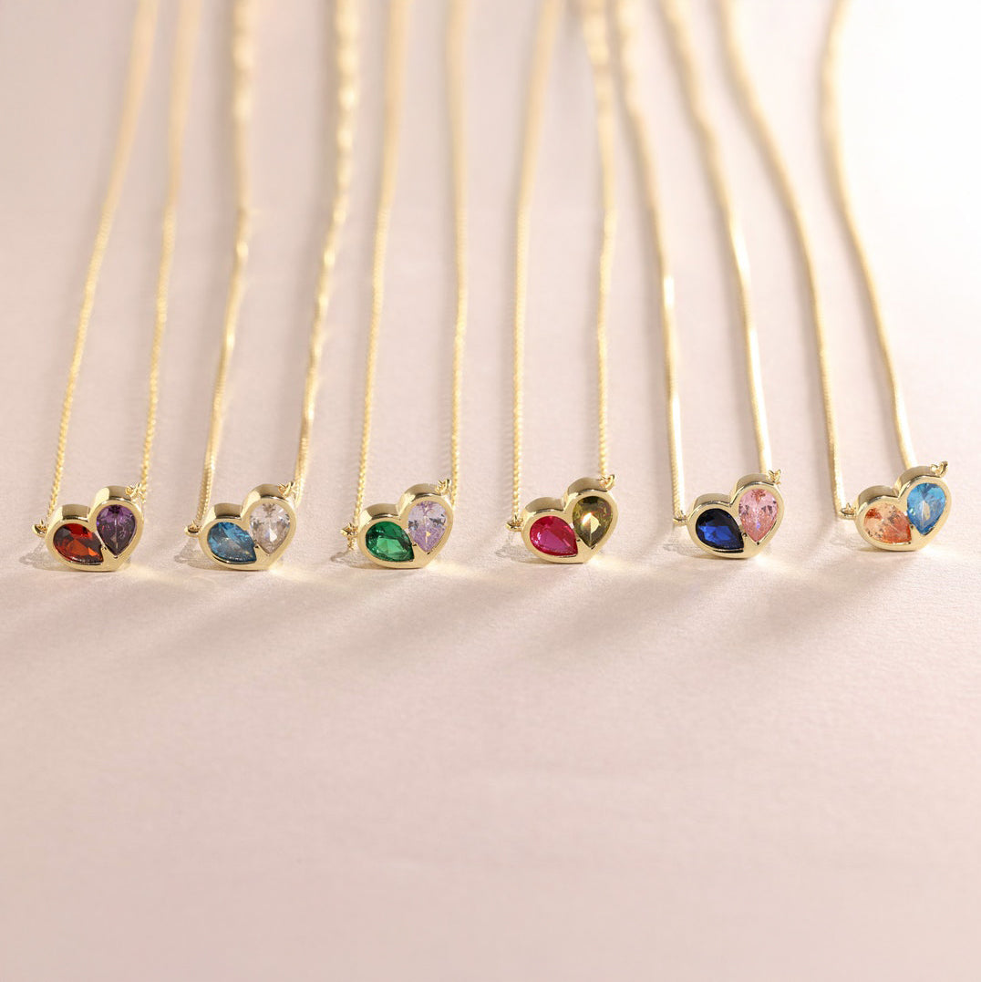 Ensemble collier et bracelet cœur Forever Linked