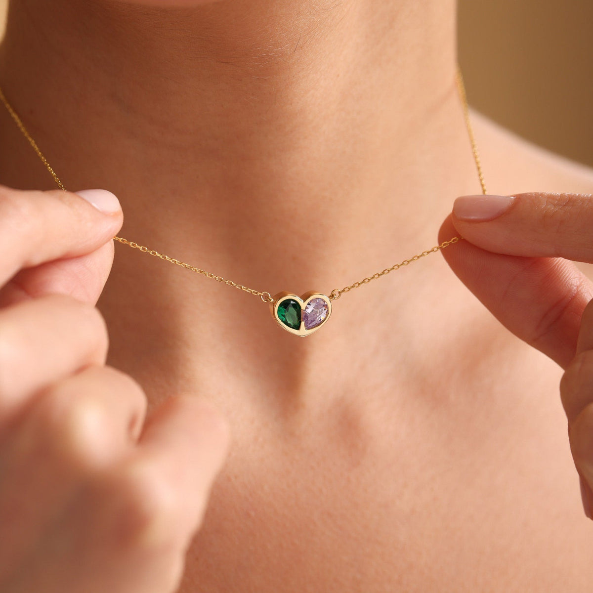 Ensemble collier et bracelet cœur Forever Linked
