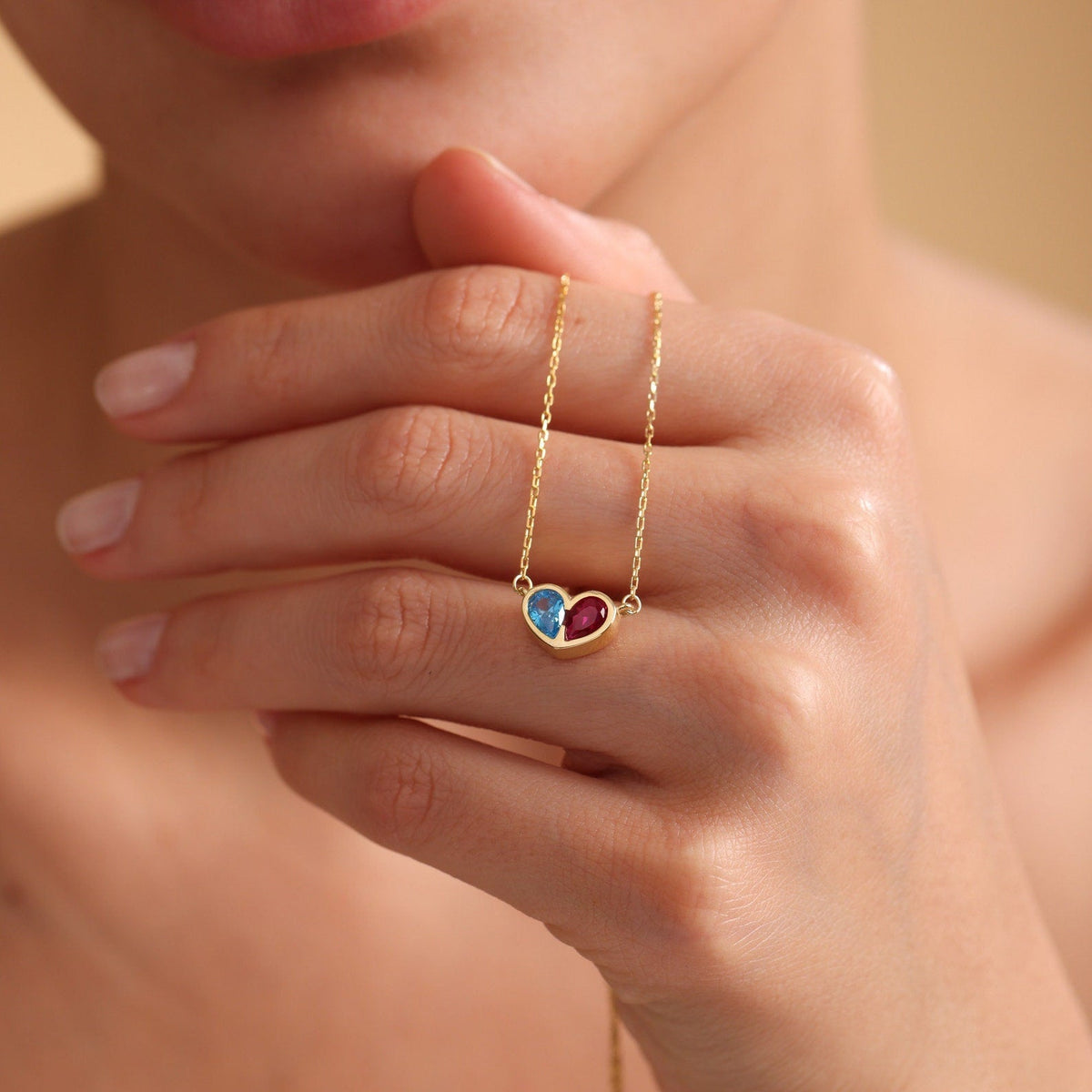 Ensemble collier et bracelet cœur Forever Linked
