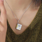 Collier marque-page mémoire – Bijou symbolique avec message d'amour