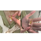Collier pendentif rose