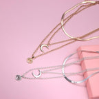 Collier multicouche Arbre de Vie et demi-lune