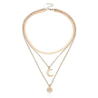 Collier multicouche Arbre de Vie et demi-lune
