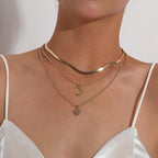 Collier multicouche Arbre de Vie et demi-lune