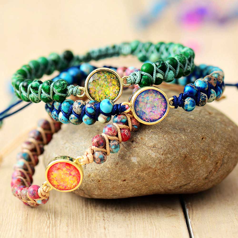 Bracelet Gaia en opale et jaspe