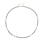 Collier à couches en cristal noir