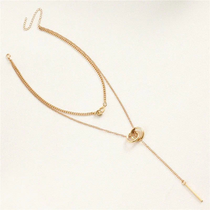 Collier superposé à double cercle
