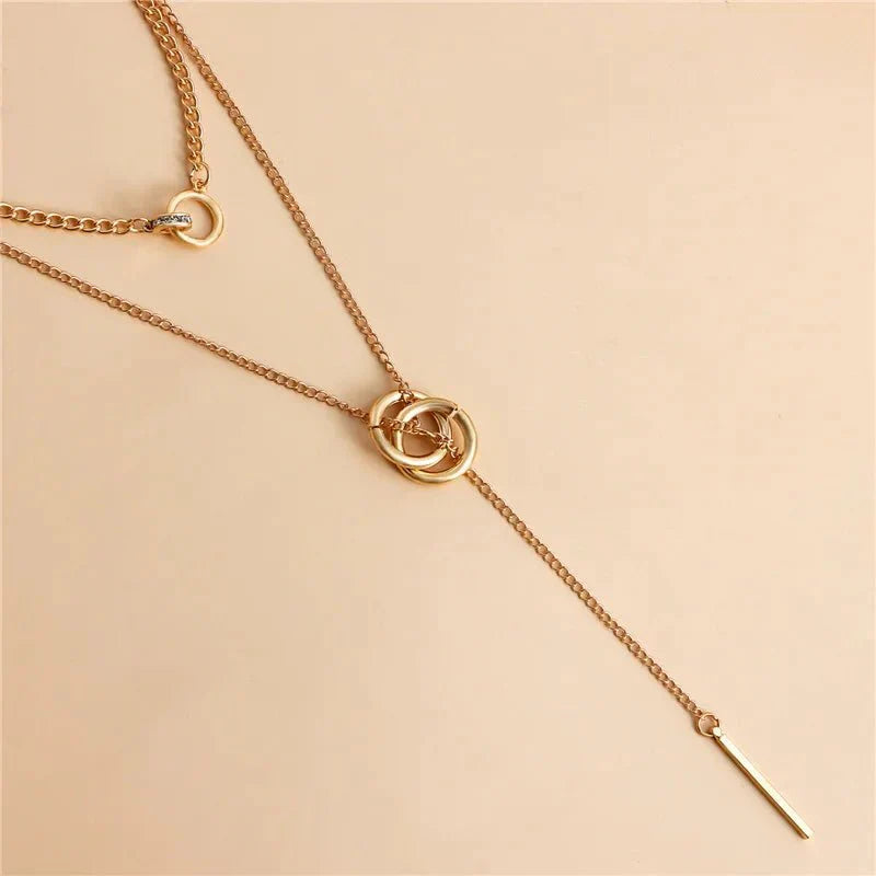 Collier superposé à double cercle