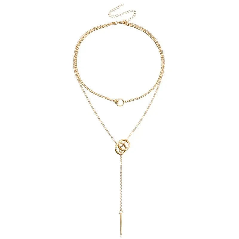 Collier superposé à double cercle