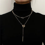 Collier superposé à double cercle