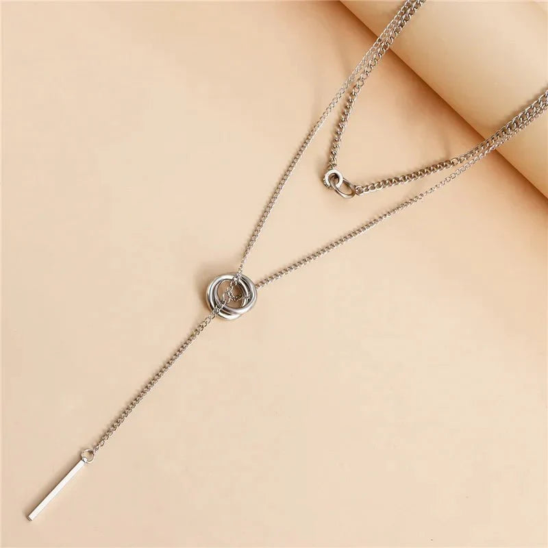 Collier superposé à double cercle