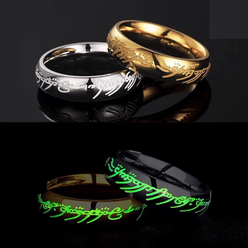 Bague gravée lumineuse – Bijou phosphorescent pour la positivité