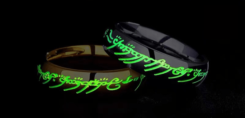 Bague gravée lumineuse – Bijou phosphorescent pour la positivité
